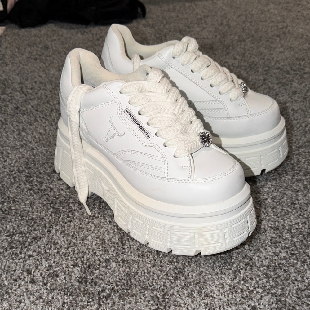 Windsor Smith White Platform Sneakers